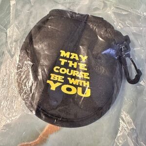 Star Wars Golf Ball Cleaning Pouch "May the Course Be with You" NWT